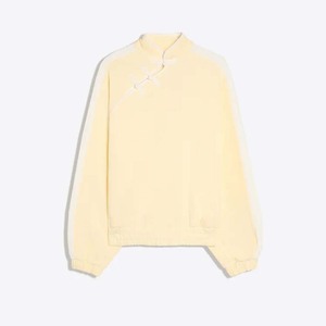 Suéter de Punto Extra Grande para Mujer con Cuello con Cordón, Manga Larga, Color Sólido, Transpirable, Acrílico, Estilo Otoñal - Product Image 2