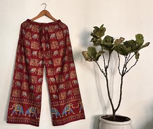 Elegant 100% Cotton <b>Pyjama</b> Pants <b>for</b> Women Casual Rayon Crepe Palazzo Soft Woven Sleepwear Breathable Fashionable <b>Summer</b>/Winter - Product Image 2