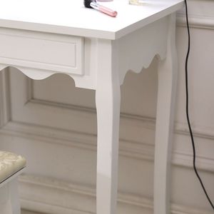 Generoso Specchio Singolo con Illuminazione e Scaldalampadina Bianco YS per Tavolo da Trucco e Toeletta - Product Image 6