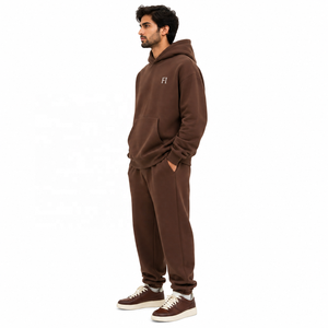 Conjunto de Sudadera con Capucha Oversize y Pantalones Jogger para Hombre, de Forro Polar Grueso, Proveedor Mayorista OEM ODM - Product Image 4