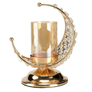 Juego de decoración de linternas para Ramadán y Eid con intrincados patrones islámicos cortados con láser, cúpulas con lunares en forma de media luna y un interior suave. - Product Image 6