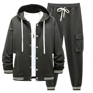 Durable 100% Cotton Comfortable Men <b>Tracksuit</b> Regular Fit Winter Casual Solid Breathable Lightweight Apparel Customized Design - Product Image 1