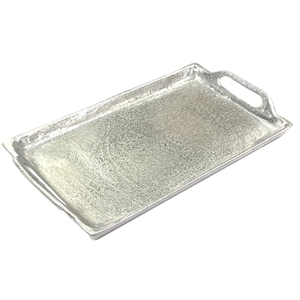 Plateau de service rectangulaire vintage en métal doré mat avec doubles poignées, organisateur de rangement décoratif, plateau à boissons pour hôtel - Product Image 6