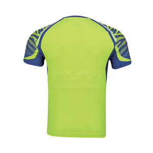 Ensemble de vêtements de tennis pour hommes INDEX, col rond, manches courtes, évacuation de l'humidité, séchage rapide, uniforme sportif, impression sublimée, vert - Product Image 5