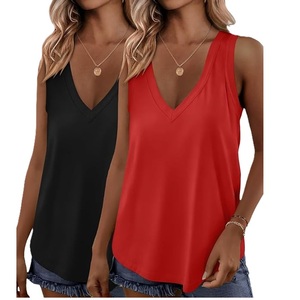 Tank Top Export <b>Women's</b> Solid Color Cotton Comfortable <b>Sleeveless</b> Casual <b>Shirt</b> Soft Breathable Lightweight Summer Top for <b>Women</b> - Product Image 3