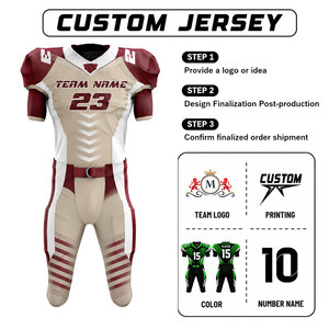 Camiseta de Fútbol Americano Personalizada para Hombre, Sublimada, Transpirable, de Poliéster, Cuello en V, Manga Corta, Número de Equipo 23 - Product Image 1