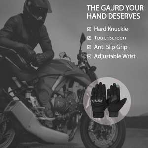 Guantes Tácticos de Motocicleta de Cuero Sintético de Alta Calidad con Protección Rígida en los Nudillos, Forro Polar, Pantalla Táctil, para Ciclismo, Unisex, en Caja de Regalo - Product Image 2