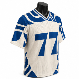 Maillot de football américain personnalisé OEM style professionnel, respirant, léger, en maille, avec impression de numéro et logo pour adultes - Product Image 3