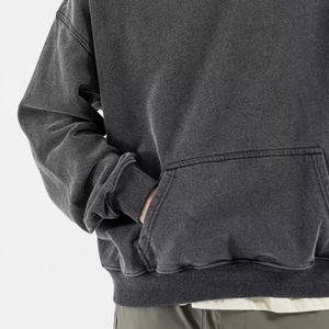 Sweat-shirts à capuche pour hommes 100 % coton pour l'hiver - Tissu en molleton numérique français chaud et confortable pour la course à pied, la gym, les activités de plein air et la mode décontractée - Product Image 6