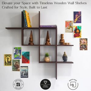 Estantes de Pared para Sala de Estar, Elegantes Estantes de Madera para Libros, Estantes de Pared para Fotos y Decoraciones, para Sala de Estar y Cocina - Product Image 2