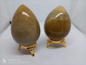 ไข่แจสเปอร์สีเหลืองธรรมชาติขัดเงา ขายส่ง ไข่คริสตัล หินตกแต่งสำหรับตกแต่งบ้าน ของสะสม ของขวัญ - Product Image 4