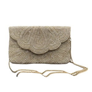Best Seller handmade Luxury Beaded Bag with fringes Made of clutch Beaded <b>Handbag</b> for Women at Bulk Price From India - Product Image 1