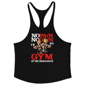 2023 Custom Designs Men's Gym <b>Running</b> Tank Top Breathable Polyester Sports Plain Stringer Fitness Gym Tops Hot Sales - Product Image 3