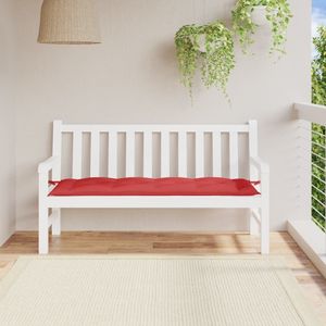 Cuscino per panca da giardino in tessuto Oxford rosso 59,1 x 19,7 x 2,8 pollici - Product Image 1