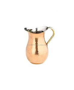 Jarra de cobre natural con cuerpo liso y acabado de grado alimenticio elaborado para una vida holística y almacenamiento de agua ecológico - Product Image 1