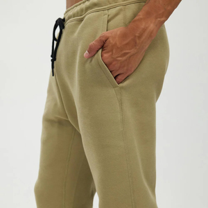 OARH INT INDUSTRY Men's Autumn Casual Regular Fit Breathable Mid Waist Straight Pattern Canvas Drawstring Closure Fleece <b>Trouser</b> - Product Image 5