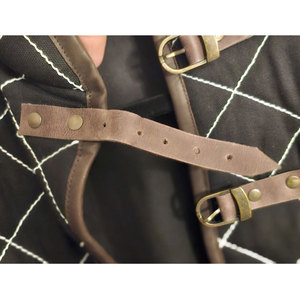 Quilted Medieval Gambeson Costume Coat <b>Jacket</b> With Leather Buckle Closures For Cosplay Larp Reenactment Brown Canvas Padded - Product Image 6