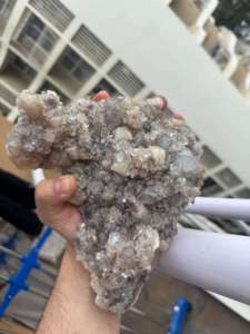 Large Black Chalcedony Apophyllite Stilbite <b>Crystal</b> <b>Cluster</b> for Interior Decoration and Decor - Product Image 4