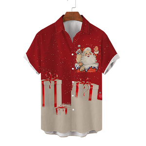 เสื้อเชิ้ตฮาวายแขนสั้นผู้ชาย ระบายอากาศ แห้งเร็ว ปกคอปกติดกระดุม ลายปาล์ม ผ้าป๊อปลินโพลีเอสเตอร์ สำหรับฤดูร้อน - Product Image 1