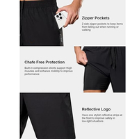 Shorts de sport pour hommes personnalisés, avec doublure de compression, pour la course et le fitness, séchage rapide, en tissu Oxford respirant, taille élastique, vente en gros