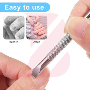Outil professionnel de qualité supérieure pour éliminer les points noirs, en or et argent, double extrémité, pousse-cuticules pour usage en salon - Product Image 5