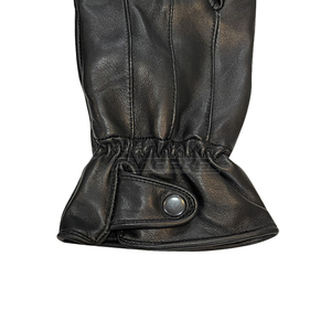 Guantes de Cuero Negros Estilo Vintage, Diseño Personalizado, Dedos Completos, para Clima Frío, Invierno, Conducción, Motocicleta - Product Image 4