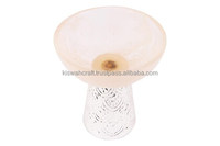 Bol de service en résine avec base en métal poli, couleur/taille/forme personnalisables, style classique, emballage carton pour la maison, les hôtels, les mariages, les fêtes