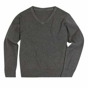 Uniformes scolaires OEM pour garçons et filles adolescents, pull à col en V avec logo personnalisé, vêtements en tricot pour enfants pour l'école - Product Image 1