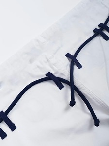 Pantalon de MMA blanc pour homme, 100 % coton, coupe classique, extensible, uniforme disponible à la vente en ligne à bas prix - Product Image 4