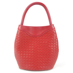 Bolso de Mano de Cuero Genuino Tejido Ligero Rojo Minimalista para Mujer, Venta al Por Mayor OEM - Product Image 1