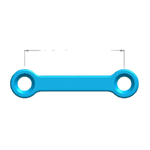 Plaque orthopédique maxillo-faciale droite à 2 trous (9 mm et 12 mm) en titane, fabriquée professionnellement pour la craniomaxillofaciologie (CMF) - Product Image 1