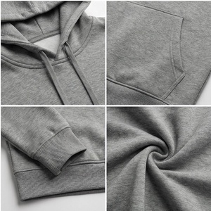 Sweat-shirt à capuche gris pour homme North Approach, coupe classique, en coton French Terry, avec poche avant, décontracté, pour l'automne - Product Image 4