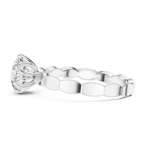 Timeless Round Cut Moissanite Engagement <b>Ring</b> <b>Solitaire</b> Designer Band Promise <b>Ring</b> 925 Sterling <b>Silver</b> Handmade Fine Jewelry Her - Product Image 3
