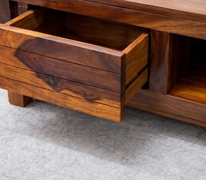 Modern Solid Wood Coffee <b>Table</b> with Drawer and Open Shelf |Rectangular Coffee <b>Table</b> with Storage | B2B Wholesale India - Product Image 6