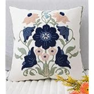 Taies d'oreiller carrées de luxe brodées 100% coton avec fermeture éclair, housses de coussin décoratives pour hôtel et usage domestique - Product Image 5