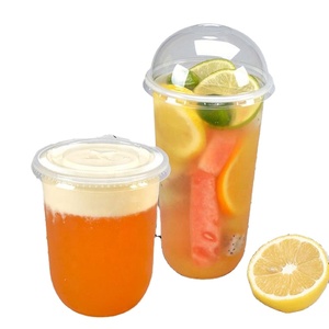 Vasos Desechables de Plástico PP de Pared Simple en Forma de U de 12, 16 y 24 Onzas para Té de Burbujas, Café Helado, Transparentes, con Logotipo Personalizable, Venta al Por Mayor de Fábrica - Product Image 1