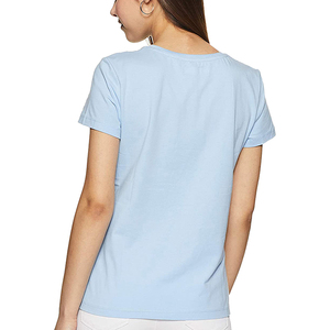 Camiseta de Manga Corta con Cuello Redondo para Mujer, Nueva Llegada, Verano, 100% Algodón, Transpirable, Informal - Product Image 5
