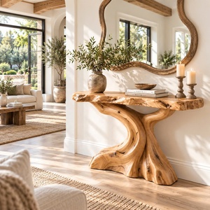 Mesa de consola estilo casa de campo, mesa de consola de madera recuperada, mesa de entrada de madera hecha a mano, muebles de consola, decoración única para el hogar - Product Image 4
