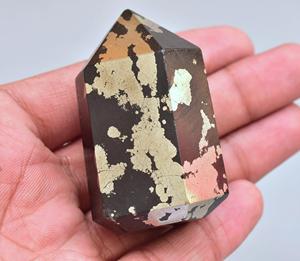 หินควอตซ์แร่ไพไรต์,ผลึกแร่ไพไรต์หินช่วยบำบัด Hematite Crystal Tower สำหรับตกแต่งบ้าน - Product Image 2