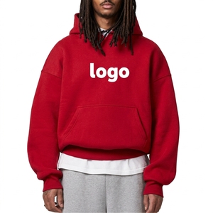 Sudadera con capucha premium de doble capa para hombre, personalizada, de algodón grueso, estilo streetwear estructurado, para marca de etiqueta privada. - Product Image 2