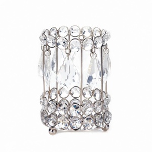 Crystal Drop Candle Holder Elegant Hanging Tealight Stand for Wedding <b>Table</b> Centerpiece Home Party Decor Bulk - Product Image 2