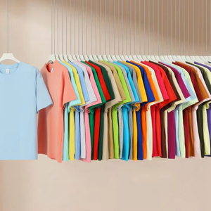 T-shirt en coton uni pour homme, personnalisé en usine, à manches courtes, col rond, couleur unie, coupe décontractée, tricot jersey, design vierge - Product Image 2