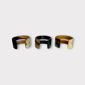 Natural Horn Cuff <b>Bracelet</b> Handmade Polished Black Gray Horn Bangle Layered Open Cuff Natural Craft Jewelry <b>Boho</b> Ethnic Fashion - Product Image 3