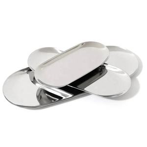 Plateau de présentation de bijoux en acier inoxydable écologique avec logo personnalisé, or rose, argent, noir, lavable au lave-vaisselle, pour utilisation en magasin de détail - Product Image 3