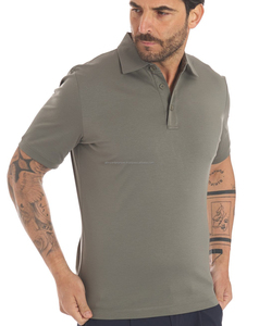 Customized Men's Solid Knitted 100% Cotton for <b>Shirt</b> with <b>Button</b> Down Style <b>Half</b> Sleeve Pricing - Product Image 2