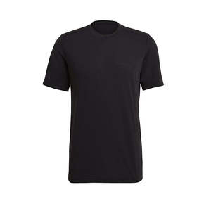 Camiseta Negra de Cuello Redondo para Hombre, Mezcla de Algodón, Manga Corta, Informal, Básica - Product Image 1