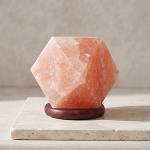 Lámpara de Cristal Rosa del Himalaya, Lámpara de Mesa de Cristal Geométrico con Forma de Diamante para Decoración de Dormitorio, Sala de Estar, Oficina y Bienestar - Product Image 2