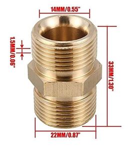 Connecteur M22 mâle en laiton forgé basse pression pour rallonge de tuyau de lavage, compatible avec les tuyaux de lavage de voiture - Product Image 2