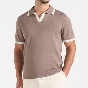 <b>Men's</b> for T-<b>Shirt</b> Knitted Soft Touch Anti-pilling <b>Short</b> <b>Sleeve</b> Casual Collared Top Summer Outdoor Sports Daily Wear Blue - Product Image 3