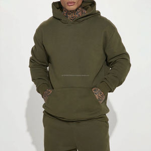 Venta al por mayor de alta calidad sudadera pesada sudadera Lisa Sudadera con capucha de gran tamaño lavado ácido sudaderas con capucha lavado pesado - Product Image 1